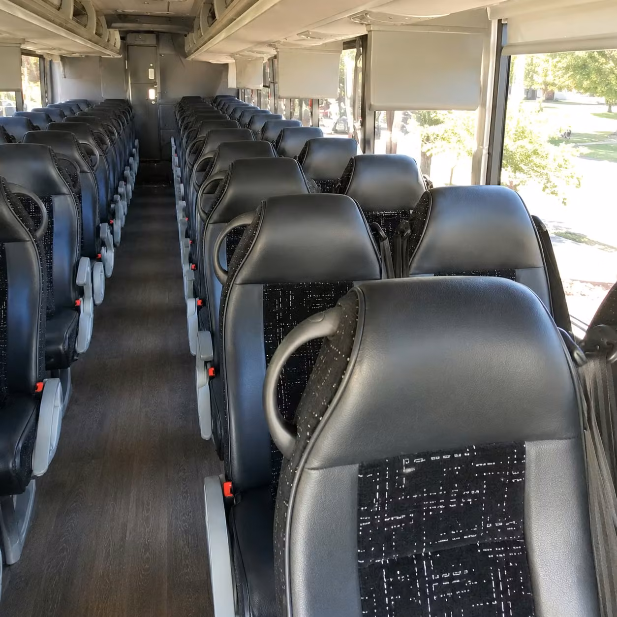 athens charter bus rental interior